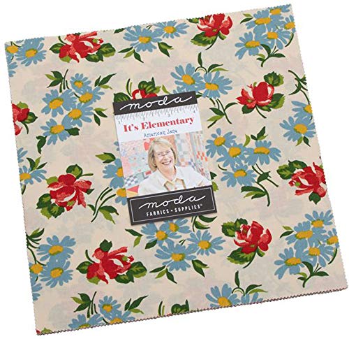 【中古】【未使用・未開封品】It Elementary Layerケーキ、42-10インチ プレカット ファブリック キルト 正方形 American Jane