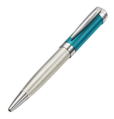 【中古】【未当て嵌める・未開封品】Xezo Incognito益荒男925スターリングシルバーツイストボールペン。 末たのもしい紺碧の漆ペンキ塗りのかぶり笠。 金剛石とり捨てるの刻みつけるが施されたピュアプ