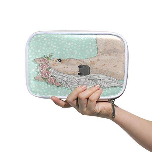 【中古】【未使用・未開封品】Bolaz 花馬 大型 筆箱 ペンケース オフィス 大学 学校 大容量 バッグ コスメバッグ ポーチ ボックス