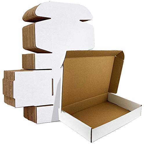 【中古】【未使用・未開封品】HORLIMER 12x9x3インチ ホワイト 段ボール箱 文学封筒 25枚パック