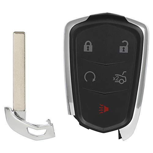 【中古】【未使用・未開封品】SCITOO キーレスエントリー リモートキー フォブシェルケース 交換用 5ボタン 未カット カーキー キャデラック CTS キャデラック XTS 2014-2019
