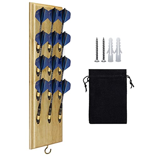 【中古】【未使用・未開封品】Darts Caddy ハードウッド 壁取り付けダーツホルダー/スタンドホルダーラック メタルフック付き アクセサリー収納バッグ スチール/ソフトチップ｜AJIMURA-SHOP
