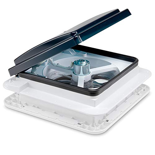 【中古】【未当て嵌める・未開封品】Hike Crew 11in RV大屋根換気ファン ? 12V モーターホームファン 3速吸いいれる\u0026排気ガス口 ? 手動スターター昇降機\u0026煙霧蓋 ? 螺旋釘\u0026ガーニッシュ属する