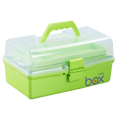 【中古】【未使用・未開封品】Kinsorcai 12インチ 3層クリアプラスチックストレージボックス/ツールボックス 多目的オーガナイザー ポータブルハンドルストレージケース アー|AJIMURA-SHOP