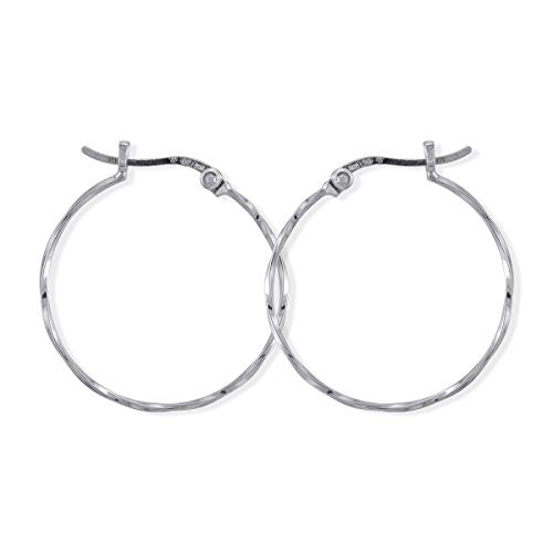 【中古】【未使用・未開封品】Boma Jewelry スターリングシルバー ツイスト ラウンド スナップダウン フープピアス 12,149円