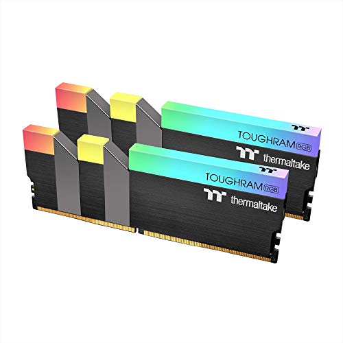 【中古】【未当て嵌める・未開封品】Thermaltake TOUGHRAM RGB 64GB (2x32GB) DDR4 3600MHz C18 1.35V DIMM デスクトップゲーミングメモリ 黒いこと R009R432GX2-3600C16A