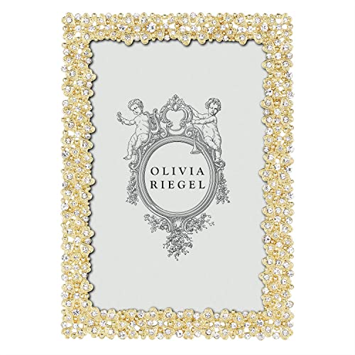 【中古】【未使用・未開封品】Olivia Riegel ゴールド イーヴィ オーストリア クリスタル 4x6 フレーム - 4x6