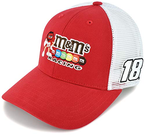 【中古】【未使用・未開封品】チェックフラッグKyle Busch MM スポンサー メッシュハット レッド