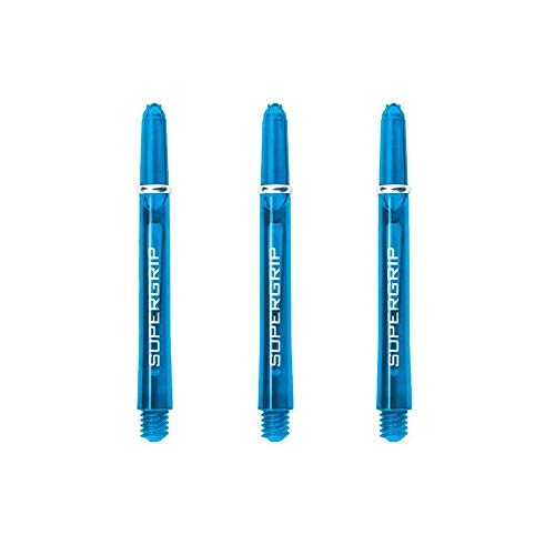 【中古】【未使用・未開封品】Harrows スーパーグリップ ショートダーツシャフト ポリカーボネートステム 機械加工リング アクア (3セット)