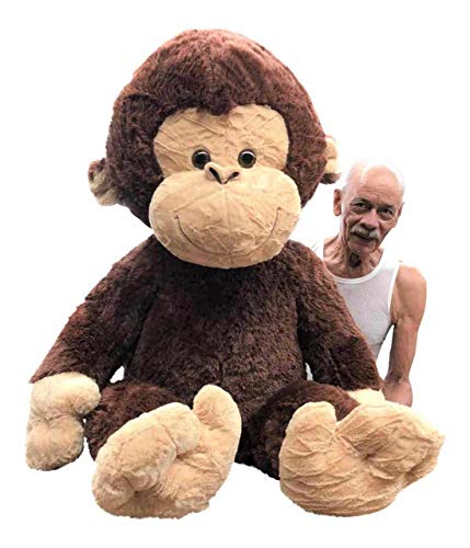 【中古】【未使用・未開封品】大きなぬいぐるみ 巨大なサル - 大きな4フィート エクストラソフト ジャンボぬいぐるみ - 48インチ/122cm - 巨大な動物 - 特大サル - このフルサ