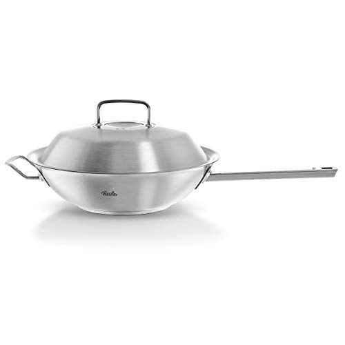 【中古】【未使用・未開封品】Fissler Pure Profi ステンレススチール 中華鍋 フライパン 蓋付き IH対応｜AJIMURA-SHOP