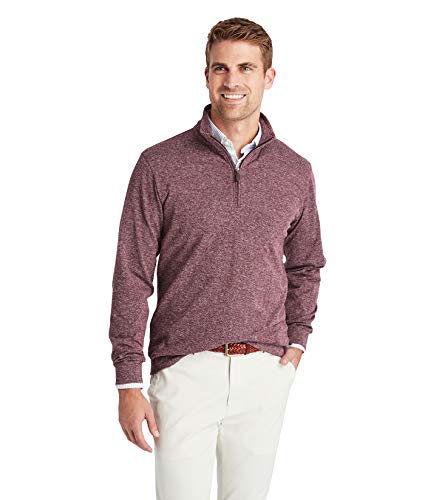 【中古】【未使用・未開封品】Vineyard Vines メンズ ヘリンボーン クォータージッププルオーバー US サイズ: X-Small カラー: レッド|AJIMURA-SHOP