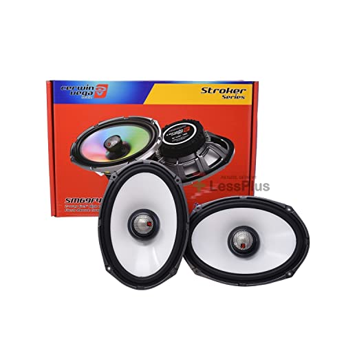 【中古】【未使用・未開封品】Cerwin Vega SM69F4 6インチ×9インチ 4Ω 最大450W RMS 2ウェイ同軸スピーカー フラッシュマウント付き 1インチチタンドームツイーター(ペア)