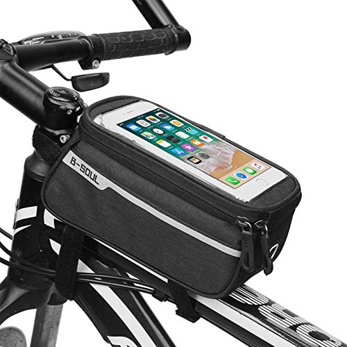 【中古】【未使用・未開封品】PJCSEC バイク電話フロントフレームバッグ トップチューブ電話マウントパック タッチスクリーンホルダー イヤホンケーブルホール サイクリングア|AJIMURA-SHOP