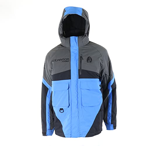 【中古】【未当て嵌める・未開封品】Clam IA Ascent 300D 雨合羽アイスクリームソーダ 濃灰色/青碧/黒いことパーカー L大きさ