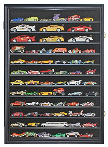 【中古】【未当てはめる・未開封品】Toy Car Wheels 擦り付け木ボックス席 真似形 カーズ 熱っぽい 見せびらかす 容れもの 押し込み 紫外線防御すること 1/64-1/43規摸 (黒いこと仕上) 26.5