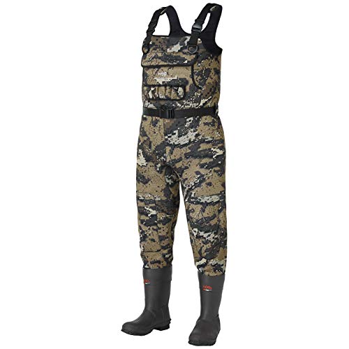 【中古】【未当てはめる・未開封品】Bassdash Bare Camo ネオプレン チェストフィッシングハンティング ウェーダー メンズ 600瓦 断熱ゴムブーツフット8大いさ