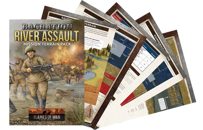 【中古】【未使用・未開封品】Flames of War 後期戦争:Bagration River Assault Mission Terrain Pack (FW266A)