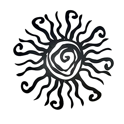 【中古】【未使用・未開封品】Riverside Designs Wacky Sun メタルウォールアート アウトドア装飾 18インチ 防錆壁彫刻 庭/家/農家/パティオ/寝室に最適 米国製 (18インチ ブ
