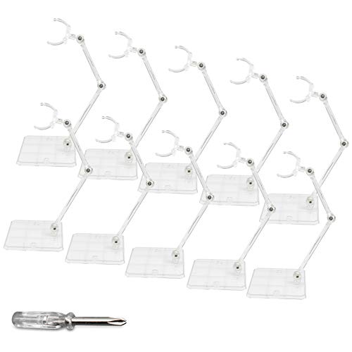 【中古】【未使用・未開封品】POMER アクションフィギュアスタンド 10個 透明 組み立て式 アクションホルダー ベースディスプレイスタンド 1/144 HG/RG ガンダムフィギュアモ|AJIMURA-SHOP