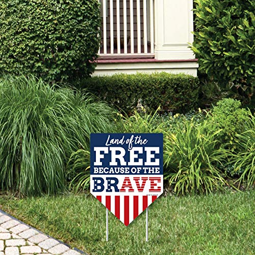 【中古】【未使用・未開封品】Big Dot of Happiness Happy Veterans Day - 屋外芝生サイン - 愛国的な庭のサイン - 1ピース｜AJIMURA-SHOP