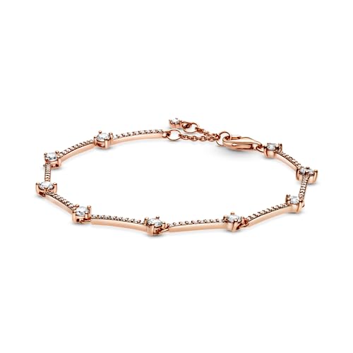【中古】【未使用・未開封品】PANDORA スパークリングパヴェバー クリアキュービックジルコニアブレスレット