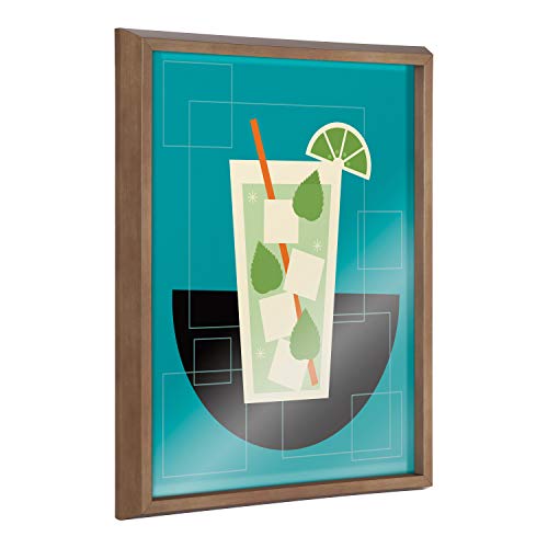 【中古】【未使用・未開封品】Kate and Laurel Blake Mojito フレームプリントガラスウォールアート Amber Leaders作 16x20 ゴールド かわいい壁アート｜AJIMURA-SHOP