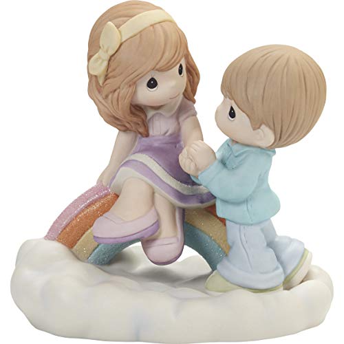 【中古】【未使用・未開封品】Precious Moments 202004 You're My Rainbow Among The Clouds カップル ビスク磁器フィギュア ワンサイズ マルチカラー|AJIMURA-SHOP