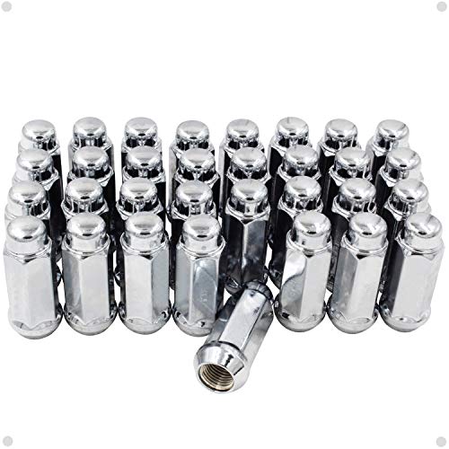 【中古】【未使用・未開封品】ホイールアクセサリーパーツ32個セット バルジドングリ M14x1.50スレッド 長さ2.25インチ トラック用 19mm(3/4インチ) 六角(クロム)|AJIMURA-SHOP