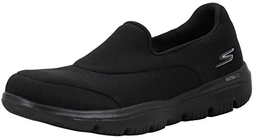 【中古】【未使用・未開封品】Skechers Women's GO Walk Evolution Ultra-Amazed Sneaker, Black/Black, 9 M US