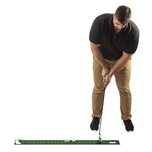 【中古】【未使用・未開封品】Izzo Golf ゴルフパッティングマット 4インチ x 4フィート パターミラーとパターカップ付き - グリーンフェルトパッティングマット パターミラー