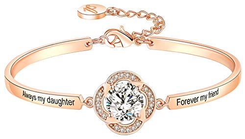 【中古】【未使用・未開封品】Aihitero クリスマスデーギフト 「Always My Daughter Forever My Friend」バングルブレスレット 母/父娘 Forever Love レディース ガールズ ジ