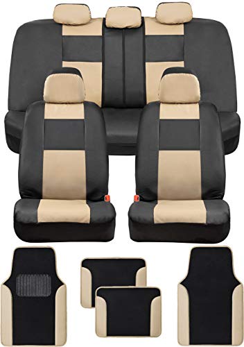 【中古】【未使用・未開封品】BDK クロコダイルスキン フェイクレザー カーシートカバー フルセット カーペットカーフロアマット付き - フロントとリアベンチシートカバー カ