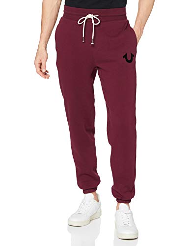 【中古】【未使用・未開封品】True Religion Men's Classic Logo Slim fit Jogger Sweatpant, Tawny Port, Large|AJIMURA-SHOP