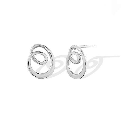 【中古】【未使用・未開封品】Boma Jewelry スターリングシルバー スパイラルスタッドイヤリング