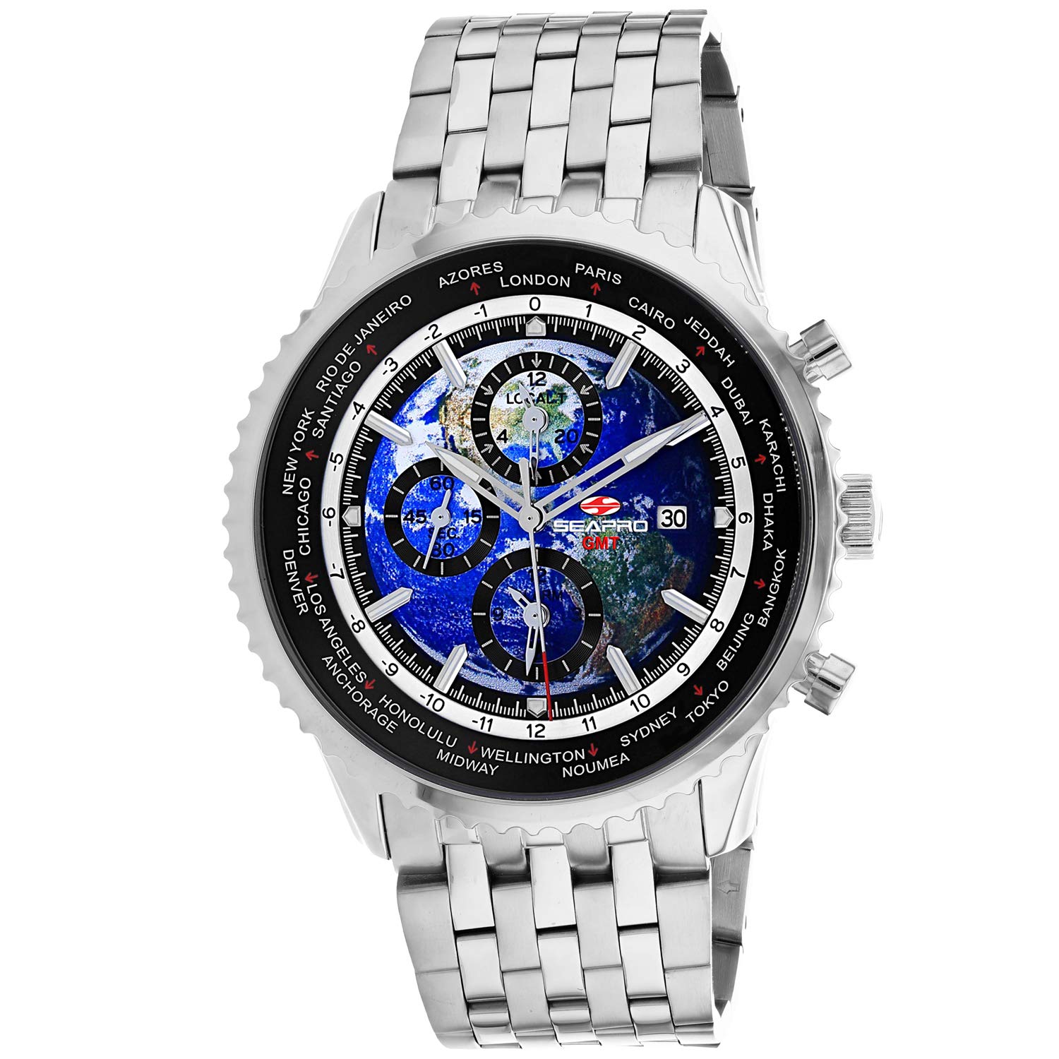 【中古】【未使用・未開封品】Seapro Men's Meridian World Timer GMT｜AJIMURA-SHOP