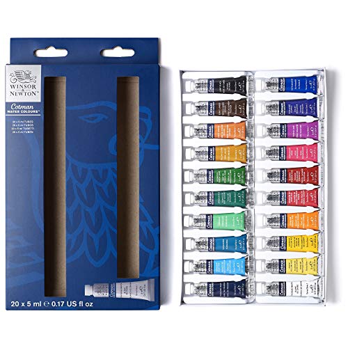 【中古】【未使用・未開封品】Winsor & Newton 水彩絵の具 (Cotman (コットマン), チューブ - 20色 x 5ml)｜AJIMURA-SHOP
