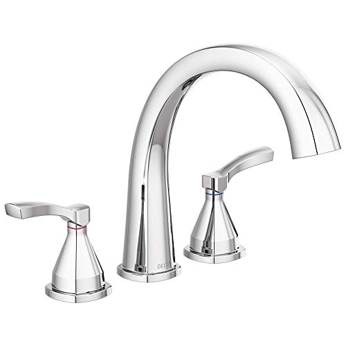 【中古】【未当て嵌める・未開封品】DELTA FAUCET T2777 3穴 ローマンタブトリム 甲板マウント ダイバーターなし クローム