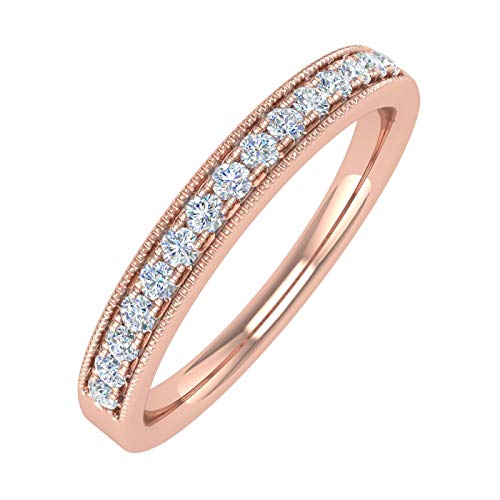 【中古】【未使用・未開封品】1/5カラット ダイヤモンド ヴィンテージ 結婚指輪 10K ゴールド