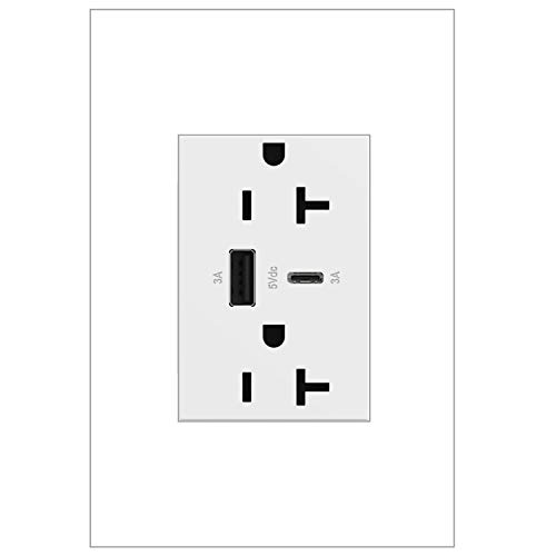 【中古】【未当てはめる・未開封品】adorne デュアルUSB 20A 超弾丸道路申し受ける 6アンペア 印字機A/C USB 変わり種差し込み 白いこと ARTRUSB206ACW4
