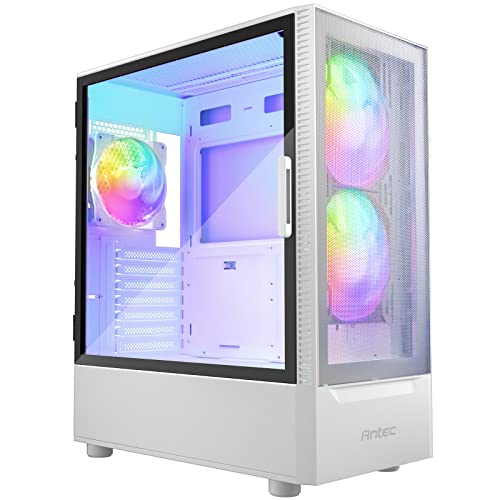【中古】【未当てはめる・未開封品】Antec NX410 白いこと ミッドタワー ATX ゲーミングケース 強化因子硝子 傍えダイアログボックス