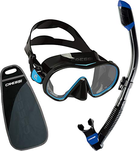 【中古】【未使用・未開封品】Cressi F-Dual & Supernova Dry ブラック/ブルー