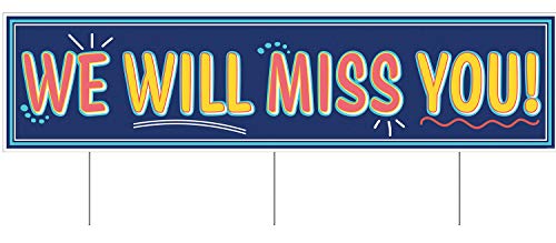 【中古】【未使用・未開封品】Plastic Jumbo We Will MissYou! Yard Sign, (Pack of 6)