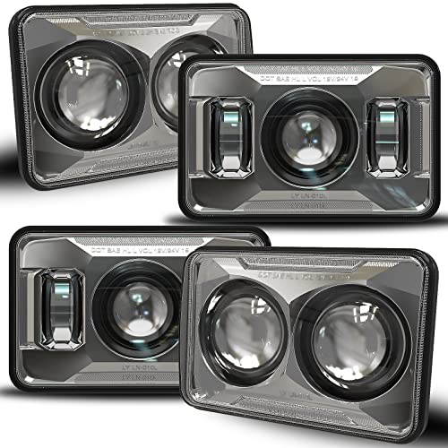 【中古】【未当て嵌める・未開封品】AUDEXEN 4x6in LED 前照灯 60W [DOT聞きとどける] Kenworth T800 T600 Peterbilt 379 Feightliner H4656 H4666 H6545 H4651 H4652 4個 クロー