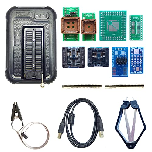 【中古】【未使用・未開封品】XGECU TL866II tl866ii Plus minipro USB プログラムプログラマー 8個のアダプター付き+ SOP8 Clip 1.8V Nand Flash 24 93 25 mcu Bios EPROM AV