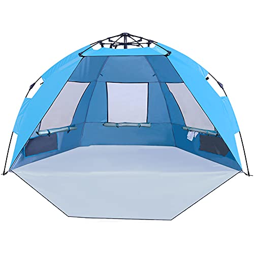 【中古】【未使用・未開封品】ALPHA CAMP インスタントビーチサンシェード ポップアップサンシェルターテント 紫外線保護 通気窓3つ付き 拡張ジッパーポーチ付き｜AJIMURA-SHOP 31,405円