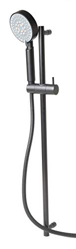 【中古】【未使用・未開封品】Black Matte Round Sliding Rail Hand Shower Set