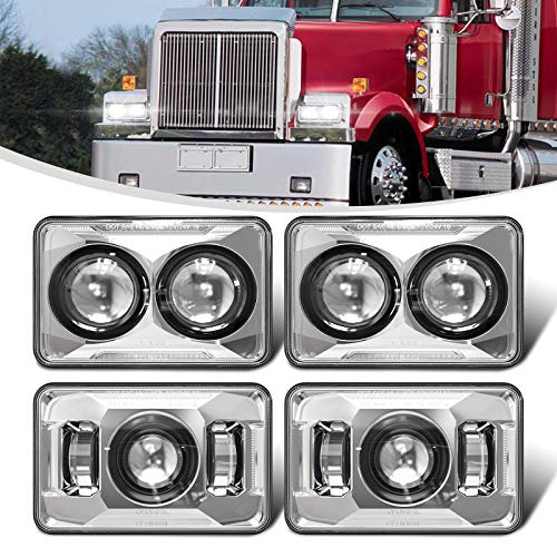 【中古】【未使用・未開封品】DEABUY 4x6インチ LEDヘッドライト 長方形 交換用 H4651 H4652 H4656 H4668 H6545 H4642 Kenworth T800 T600 Peterbilt 379 Feightliner Oldsmob｜AJIMURA-SHOP