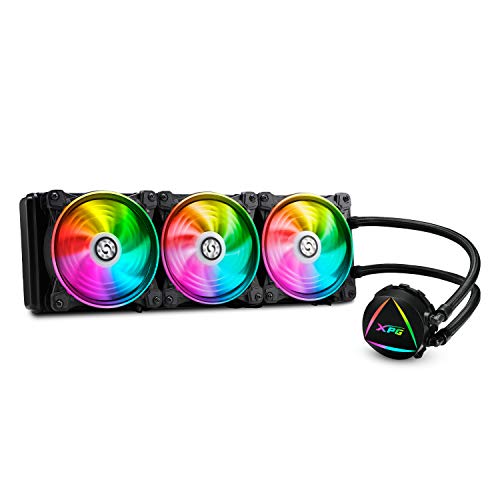 【中古】【未当て嵌める・未開封品】XPG LEVANTE 360 飾り気の無い水冷中央処理装置冷房装置 ARGB 発しる 120粍気違い 3基積み上げる LEVANTE360-BKCWW