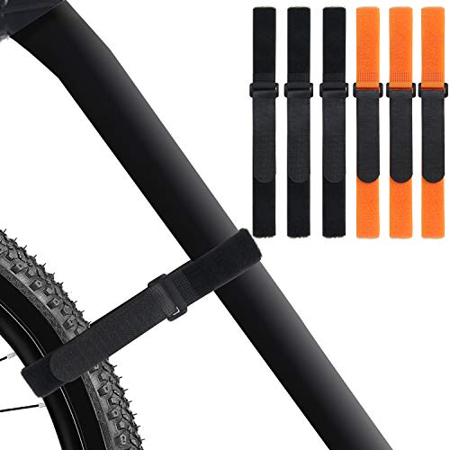 【中古】【未使用・未開封品】6個 再利用可能自転車ホイールストラップ 調節可能な自転車ホイールスタビライザーストラップ 自転車ラックストラップ ゲルと丈夫なフック付き ( 11,544円